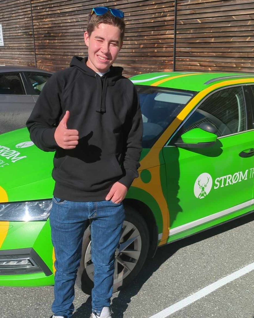 Elev hos Strøm Trafikkskole